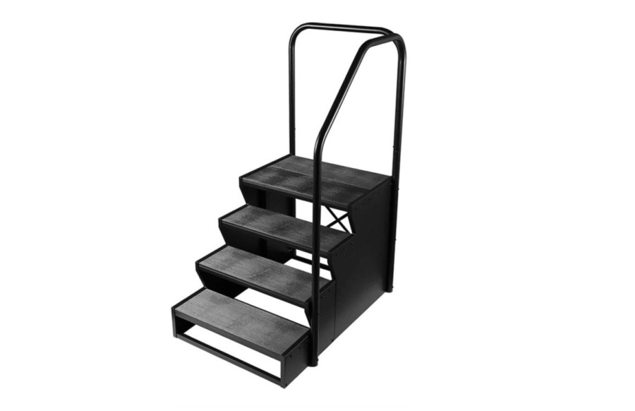 Escalier pour spa de nage - 4 marches avec rampe d'accès — vue du modèle Be Spa